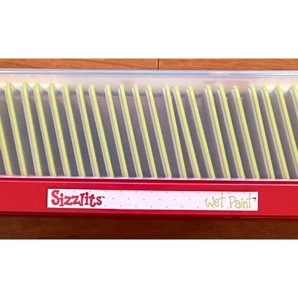NOT USED Sizzix Sizzlits Wet Paint Alphabet Die Set In Storage Case - Picture 1 of 4